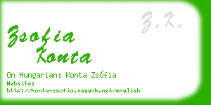 zsofia konta business card